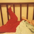 Bethany in the crib